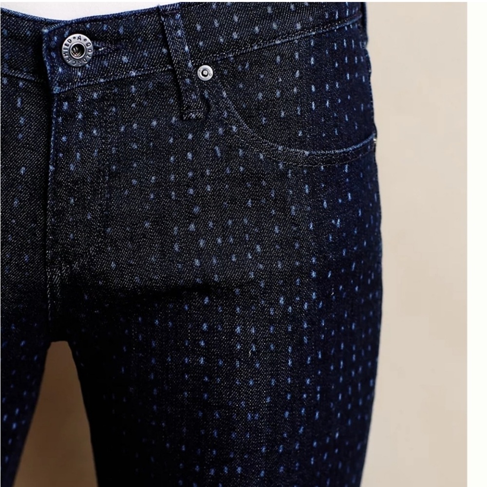 AG Jeans Dotted Straight Slim Ankle Jeans - The Stevie Ankle Size 29R